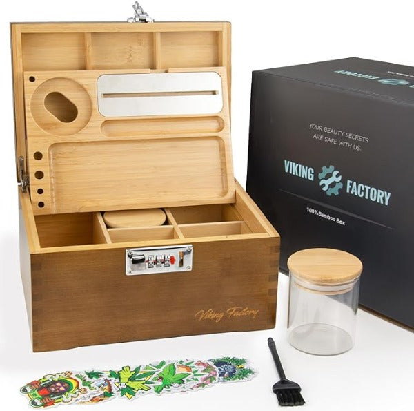 Viking Factory Large Bamboo Box Tray