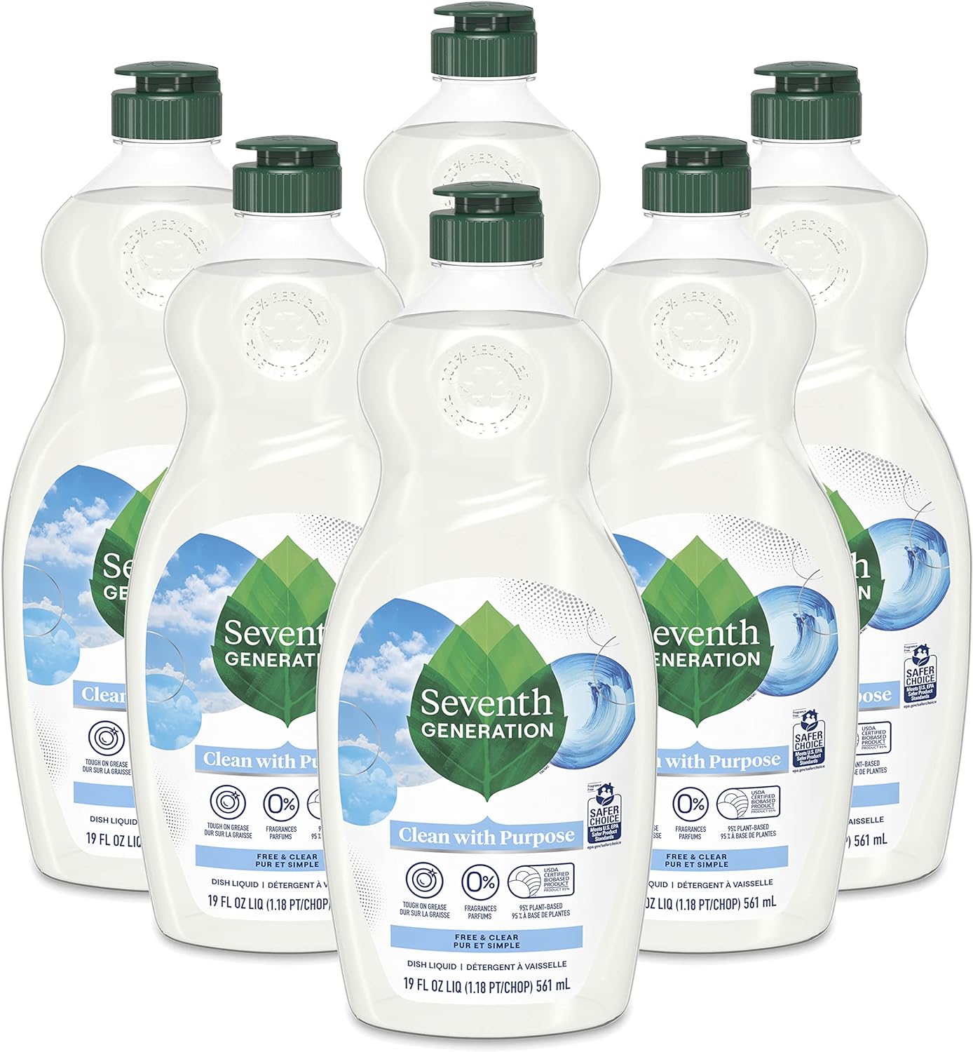 Seventh Generation Dish Liquid Soap (Pack of 6)